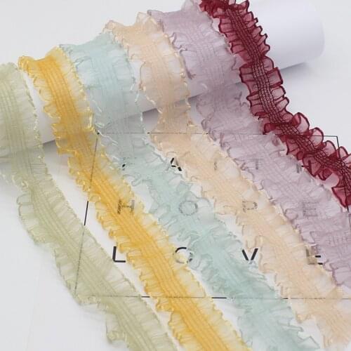 12Color 30MM Nylon Threads Elastic Ribbons Skirt Bow DIY Hair Accessories Lace Trims Fabric Cothing Flower Packaging Bands