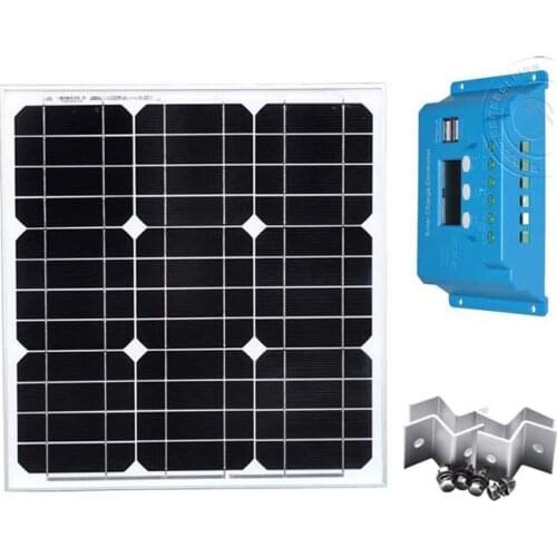Kit Solar Module 12v 40w Solar Charge Controller 12v/24v 10A Led Portable Charger Marine Yacht Boat Caravan Car Camping