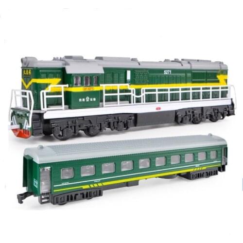 1:60 high simulation alloy pull back train model,retro green leather train,simulated sound and light metal toy car,free shipping