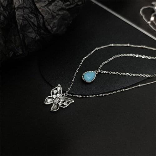 Fashion jewelry metal chain cute butterfly necklace