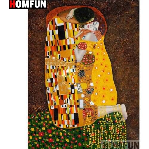 HOMFUN Full Square/Round Drill 5D DIY Diamond Painting "Couple oil painting" 3D Embroidery Cross Stitch 5D Home Decor A13155