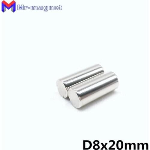 100pcs 8x20mm Neodymium Magnet Disc Permanent N35 Small Round Super Powerful Strong NdFeB Magnetic Magnets For Craft 8*20 D8x20