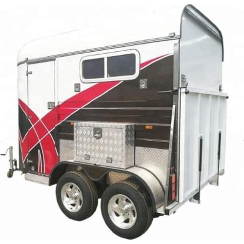 New designed ! Australian standards luxury 3psc tilted Loading Horse horse trailer manufacturer of China