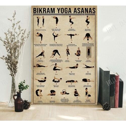 Yoga poster- Bikram yoga asanas- Yoga Prints Poster-Vintage Posters - Wall Decoration-Signs for Home-Best gifts ever