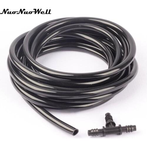 2m 8/11mm NuoNuoWell PE Hose Irrigation Garden Watering Veg Plot Drip System Durable Pipe Flower Mist Spray System Soft Tube