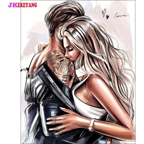 Full Square Round Diamond Embroidery DIY Diamond Painting Couples Cross Stitch kit mosaic Y4636