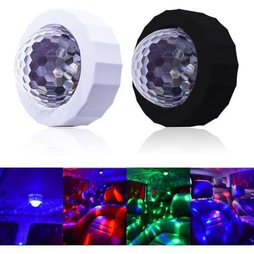 Portable Mini LED Colorful Car Light Atmosphere Usb Party Light Stage Dj Disco Ball Light Interior Party Light Car Decoration