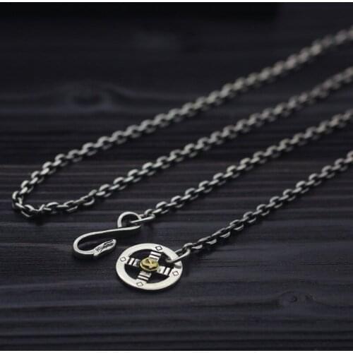 S925 Sterling Silver Retro Thai Silver Takahashi Goros Handmade Eagle Hook Fashion Necklace Male And Female