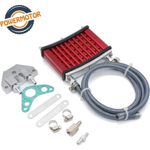 Universal CNC Aluminum Engine Motorcycle Oil Radiator Oil Cooler Cooling Radiator Kit For 50cc 110cc 125cc 140cc 150cc ATV