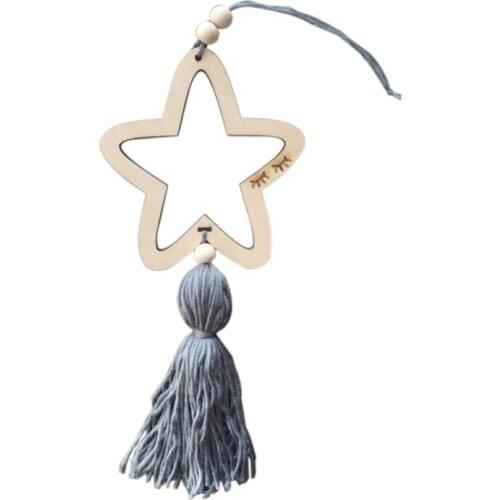Wind Chimes Home Decoration Wooden Star Style Accessories Art Wall Hanging For kids Living Room