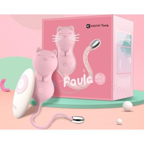 Cat Wireless Remote Control G-spot Vibrator Electric Vagina Kegel Exercise Geisha Ben Wa Balls Sex Egg Toys For Woman TD0237