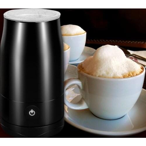 Milk Frother Stainless Steel Hot and Cold Milk Foam Maker 310ml Milk Heater for Cappuccino Coffee One Key Operate