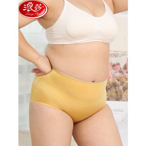 LANGSHA Plus Size 3XL High Waist Seamless Panties Women Sexy Traceless Summer Nylon Female Briefs Body Shaper Comfort Underwear
