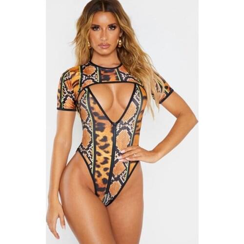 2020 Plunging Sexy One Piece Set Women Swimsuit +Tankini High Waist Swimwear Retro Yellow Monokini Beach Wear Plus Size S~5XL