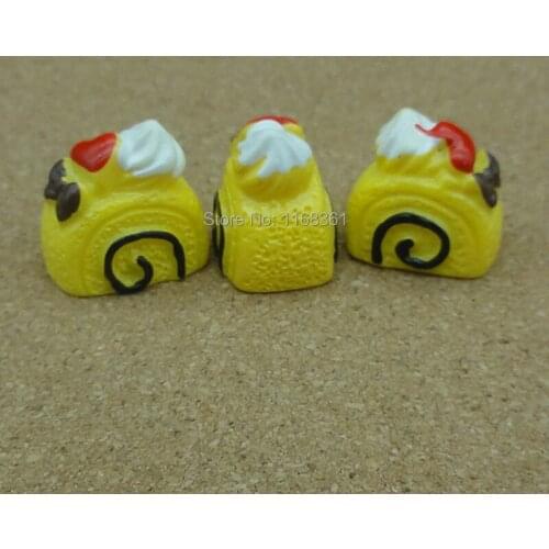 1pcs/lot resin flat back yellow roll cake 16mm Cabochons Scrapbooking Hair Bow Center Card Frame Making Craft DIY B003-3