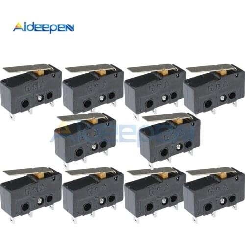 10Pcs Tact Switch KW11-3Z Microswitch 5A 250V 3 PIN 3P 3PIN Buckle