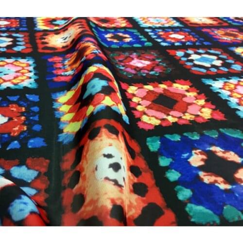 145cm Printed Polyester Chiffon Fabric Thin Brand Fashion Shirt DIY Clothing Custom Cloth Fabrics by the Meter for Dress Sewing
