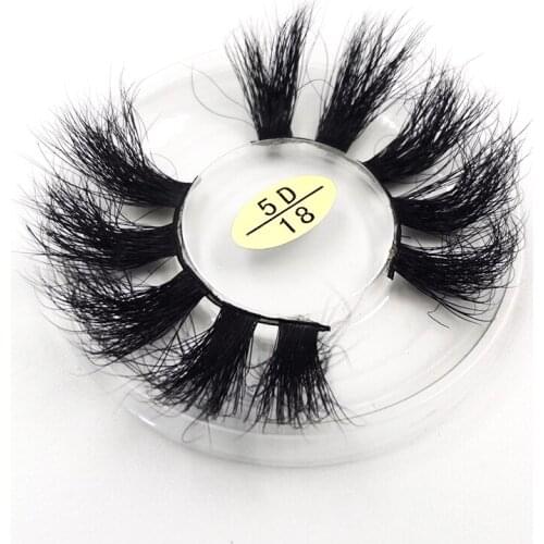 25mm 5D 18 Long Fluffy Mink Lashes Natural Cruelty Free False Real 3D MINK Lashes Handmade Reusable Eyelash 6D Lashes Extension