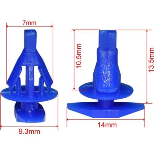50Pcs Auto Car Bumper Clips Retainer Fastener Rivet Door Panel Fender Liner Blue Car Bumper Clips Retainer Fastener Cover
