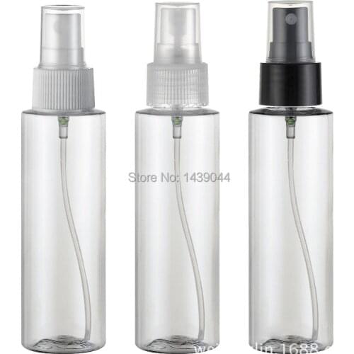 50pieces/lot)100ml Clear Spray Pump My Bottle PET floral water bottles cosmetic containers my bottle 100ml