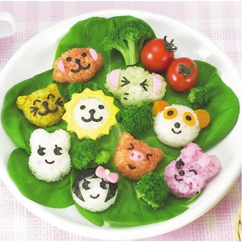 6pc/lot Kitchen DIY Baking Tool Shaped Rice Ball Mold Rice Ball Sushi Egg Bento Mold Styler Rice Molds