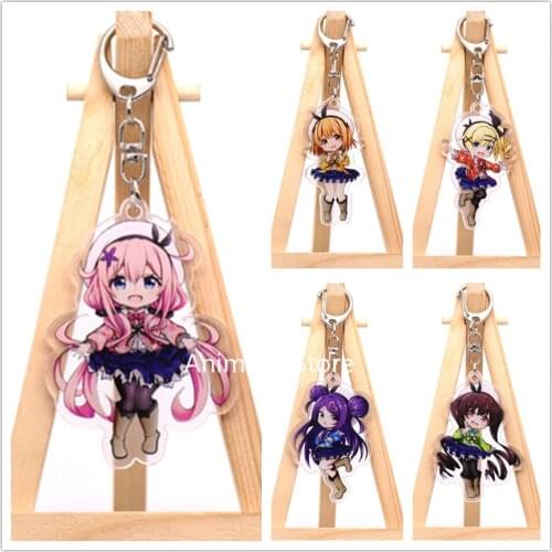 Anime Ochikobore Dropout Idol Fruit Tart Keychain Figure Sakura Ino Acrylic Bag Pendant Keyring for Gift