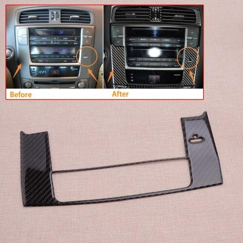 Car Carbon Fiber GPS Navigation Panel Trim Fit For Lexus IS250 IS300 IS350 2006 2007 2008 2009 2010 2011 2012 LHD