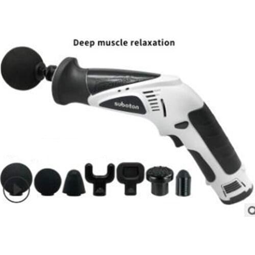 White Massage Gun portable 0-2000 r/min Vibrating fascia muscle relaxator vibration Percussion Massager foot Massage Slimming