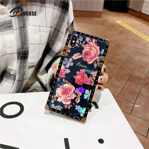 Laser Blue Ray Square Case for Samsung A50 A70 M10 M20 M30 Note 8 9 A10 A20 A30 J4 J6 Plus S10 S8 S9 Plus S10E Phone Funda Coque