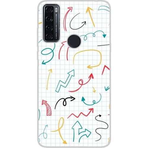 Compatible with TCL-20-SE-4G silicone gel tpu case cover case custom drawing design anti-shock funny 004 case