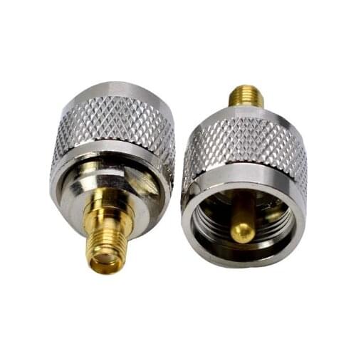 2pcs SMA Female to UHF PL259 SO239 Male RF Coaxial Adapter Straight RF Connectors