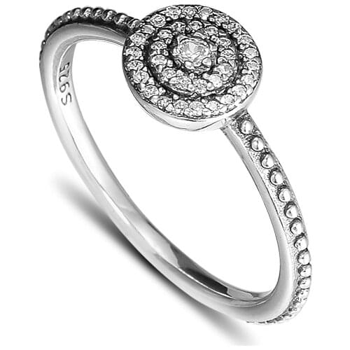 CKK 925 Sterling Silver Radiant Elegance Rings For Women Original Jewelry Making Wedding Anniversary Gift