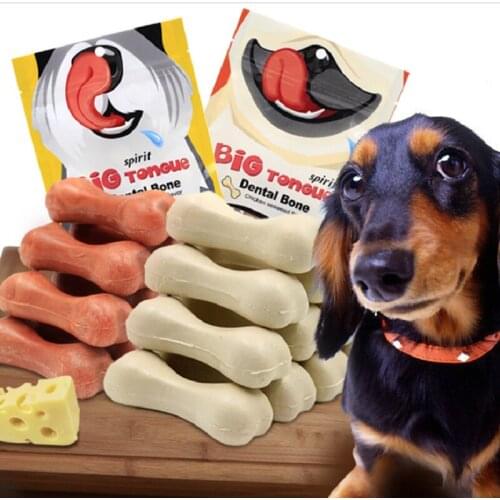 Dog Snacks clean teeth bone dental bone Safe Healthy Material Pet Chew Bones protect teeth Dogs Food Feeders Teddy Chihuahua