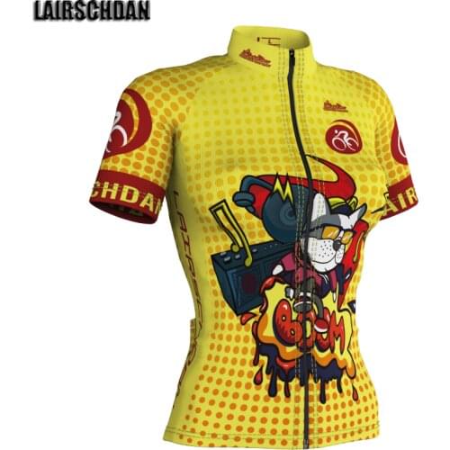 LairschDan Ropa Bicicleta Mujer 2021 Summer Funny Cycling Jersey Woman Bicycle Short Sleeve Mtb Jerseys Road Bike Clothes Cat