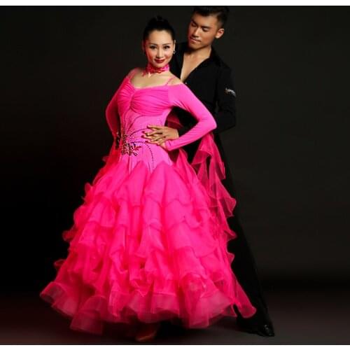 Best Updated Version Luxury Modern Costumes GB485 Ballroom Dance Skirt Dancing Performance Dress