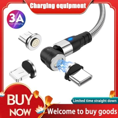 540° Magnetic Cable Micro USB Type C Magnetic Charging Cables Magnetic Charger For IPhone Samsung Huawei Xiaomi Quick Charge