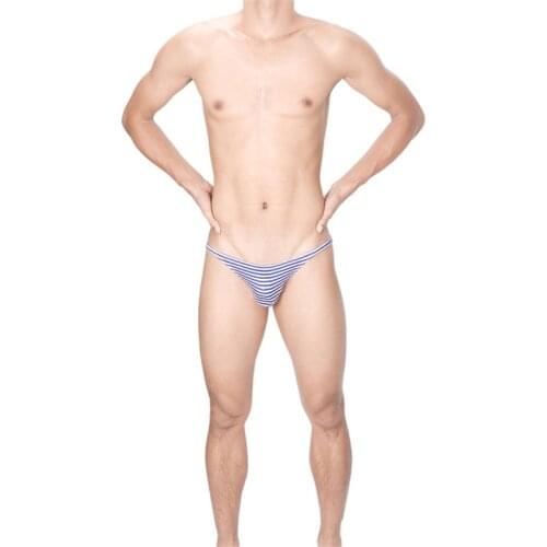 Hot man sexy striped low rise briefs