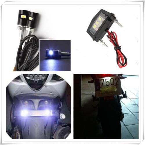 New Motorcycle lights Tail LED License Plate Light Bulb for Kawasaki Z750R ZX10R ZX6R 636 H2 H2R ZZR ZX1400 S VeRsion ZX10R