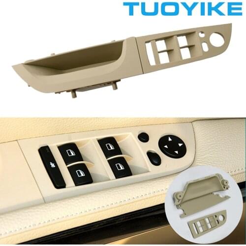 Black Beige Gray Car Interior Inner Driver Passenger Door Pull Handle Panel For BMW E90 E91 3-Series 2004-2012 Sedan Trim Cover