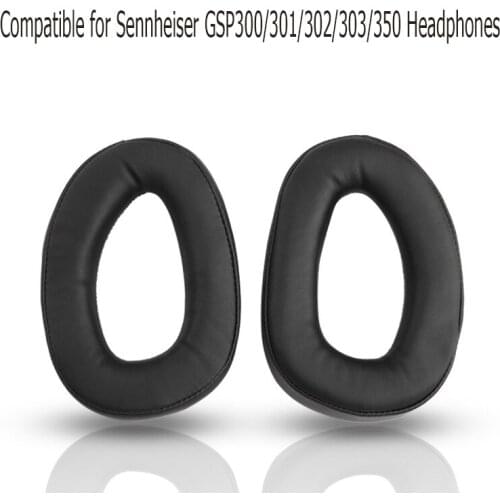 Protein Leather Ear Pads Cushions for Sennheiser GSP300 GSP 301 302 303 350 Headphone Earpad Ear Cushions Earmuffs Caps Covers