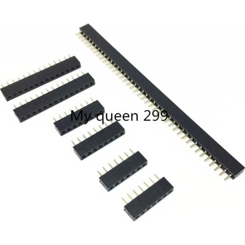 2.0mm single row female seat pin header 2.0 row mother 1*2P/3/4/5/6/7/8/9/10-40P straight insert plastic height 4.3MM
