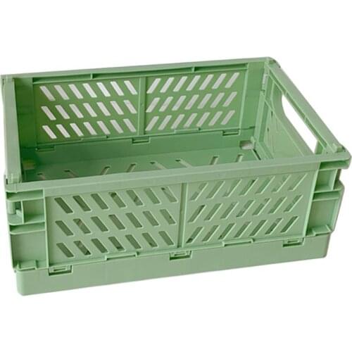 Collapsible Crate Plastic Folding Storage Box Basket Utility Cosmetic Container Dropshipping