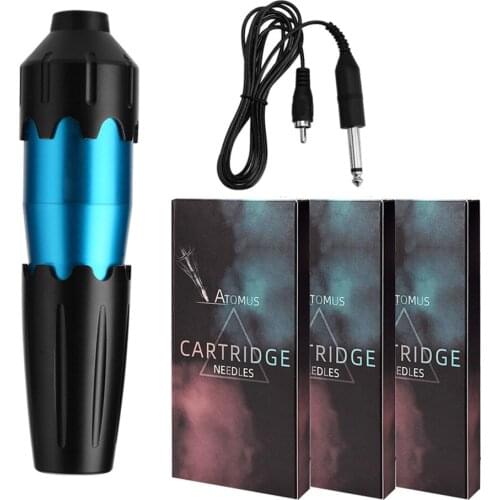 Stable Rotary Tattoo Body Art Microblading Machine Pen+30pcs Needles Supply Set