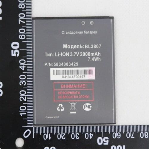 High Quality 2000mAh BL3807 Battery For Fly IQ454 BL 3807 Li-ion 3.7V Mobile Phone Bateria Batterie Baterij