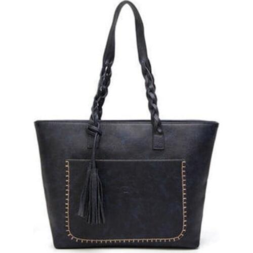 Retro PU Tassel Women Shoulder Bag Fashion Wild Female Vintage Daily Causal Totes Crossbody Bags Lady Elegant Shopping Handbag