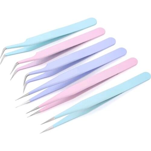 Diamond Painting Tools Accessories Tweezers Fast Pasted Rhinestone Tweezers Stainless Diamond Mosaic Tweezers(Straight/elbow)