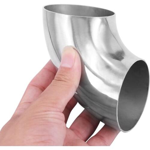 1PCS Car Exhaust Weld 2.5" 63mm Stainless Steel Elbow 90° Pipe Tube Bend Mandrel Fitting Car Accessories
