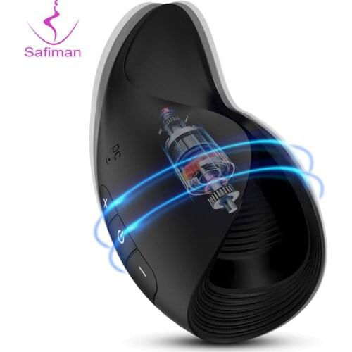 10 modes Penis Delay Trainer Male Masturbator Vibrator Sex Toys for Men Automatic Oral Climax Sex Glans Stimulate Massager