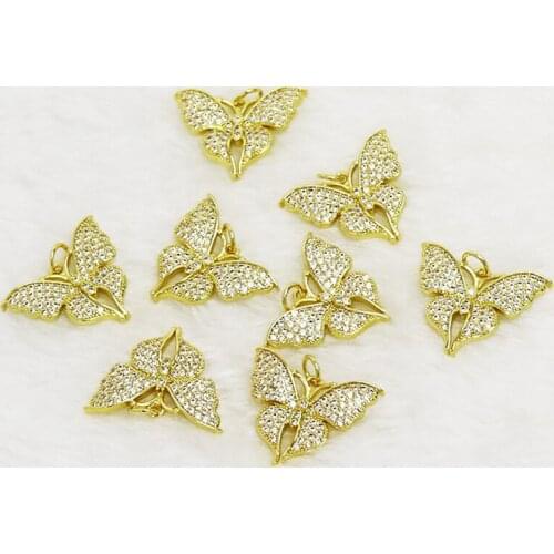 10 Pcs Jewelry Butterfly charms Butterfly Pendant Accessories Jewelry Necklace Accessories New design Fashion pendant 51587