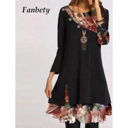 2021 Spring Vintage Floral Print Patchwork Dress Women Elegant O Neck Party Dress Ladies Casual Long Sleeve A-Line Dress Vestido